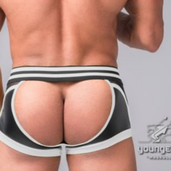 MASKULO - Fetish Trunks Codpiece Open Rear White.TR110-80-M - Picture 3 of 9